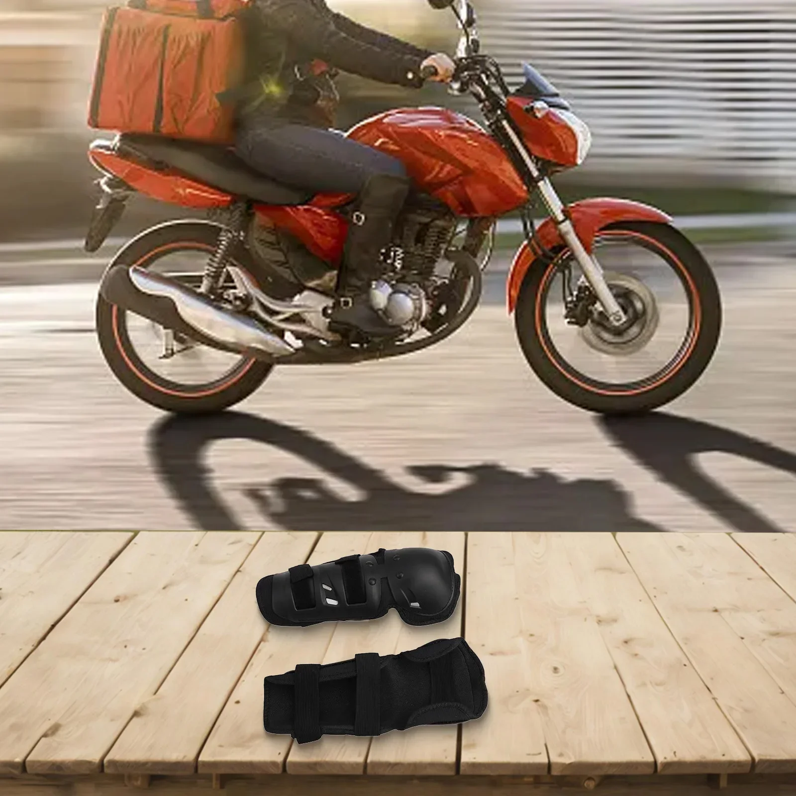 

Мотоциклетные наколенники, удобные четырехсекционные износостойкие уличные защитные приспособления для предотвращения столкновений, спортивные защитные приспособления для верховой езды