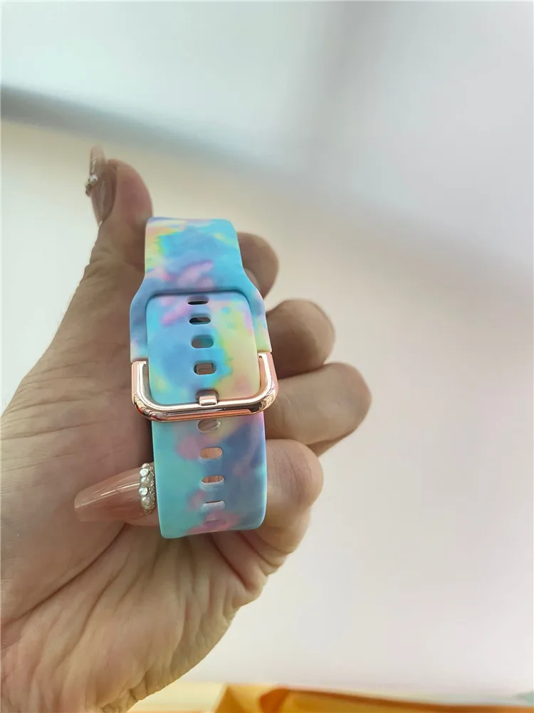 레오파드 무늬 귀여운 실리콘 시계 밴드, 화웨이 GT4 GT3 GT2 스마트 교체 스트랩, 41mm, 46mm GT3pro 용, 18mm, 20mm, 22mm