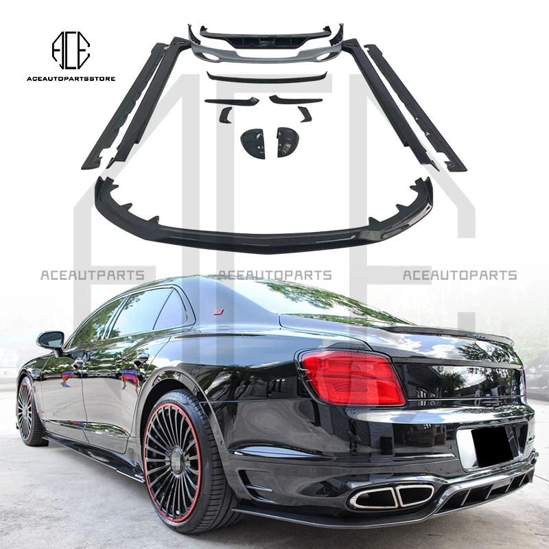 For Bentley Flying Spur M Style Carbon fiber Body Kit Front Bumper Rear Bumpers Spoiler Side Skirts Mirror Housing 2019+