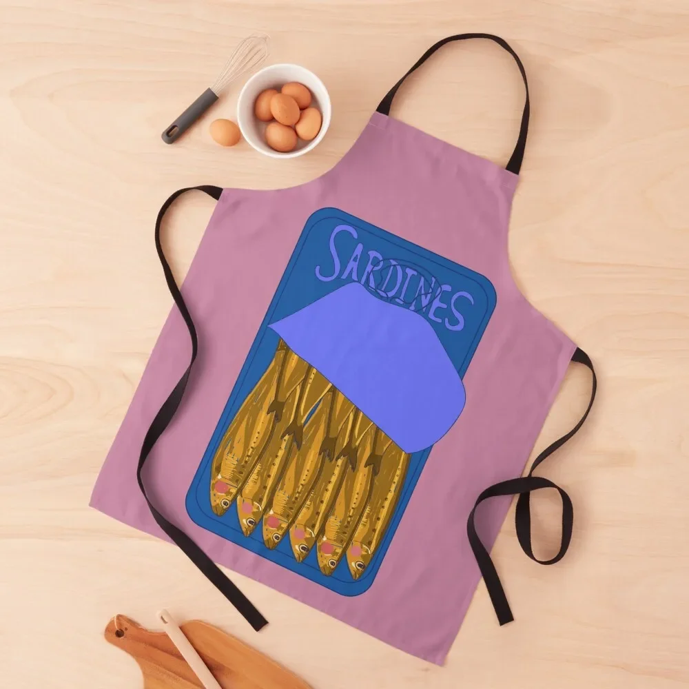 

A very cool illustration of canned golden sardines Apron Things For The Kitchen Kitchen Supplies Idea Goods home women Apron