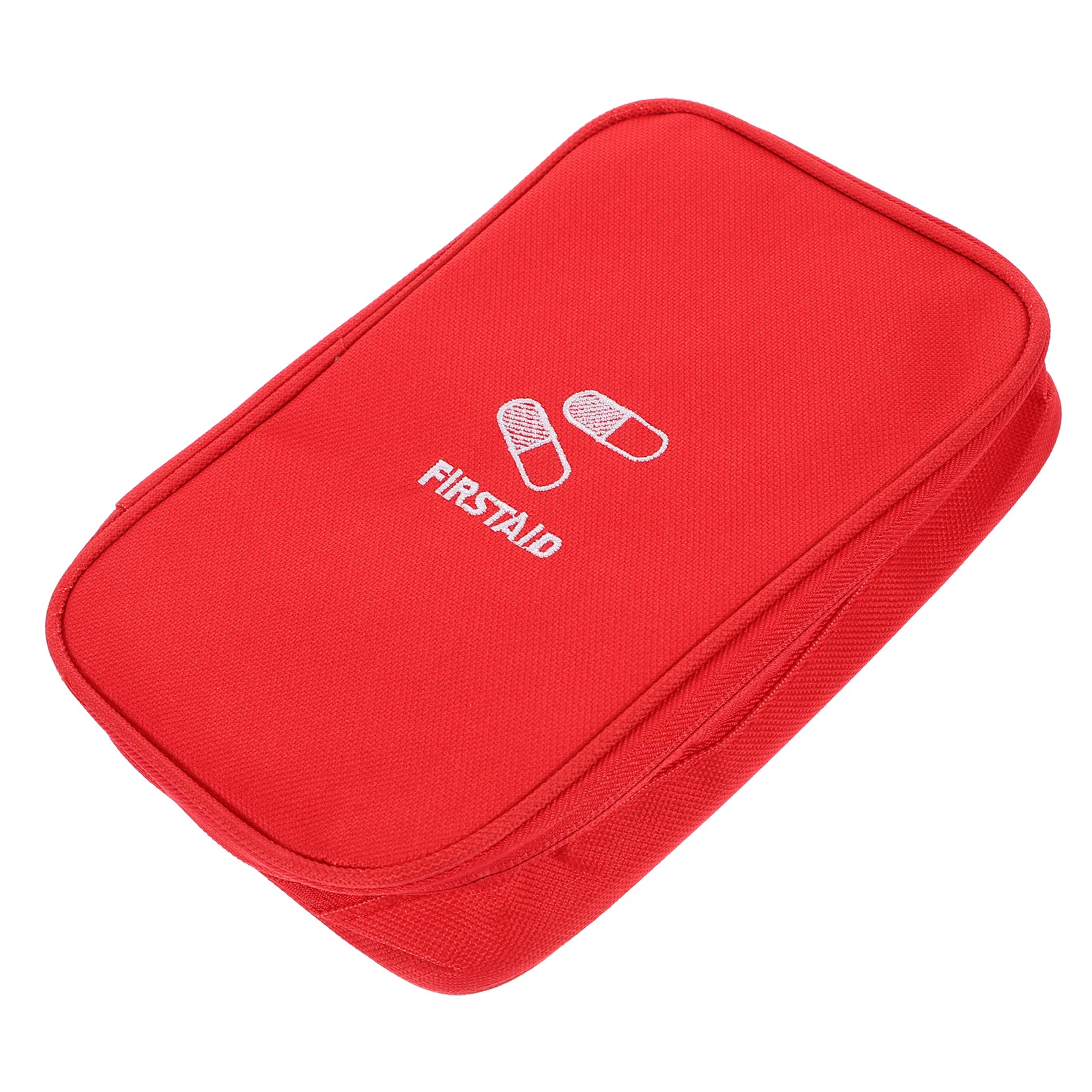 

Travel Medicine Kit First Aid Bag Supplies Pill Box Empty Red Hiking Nursing Pouch