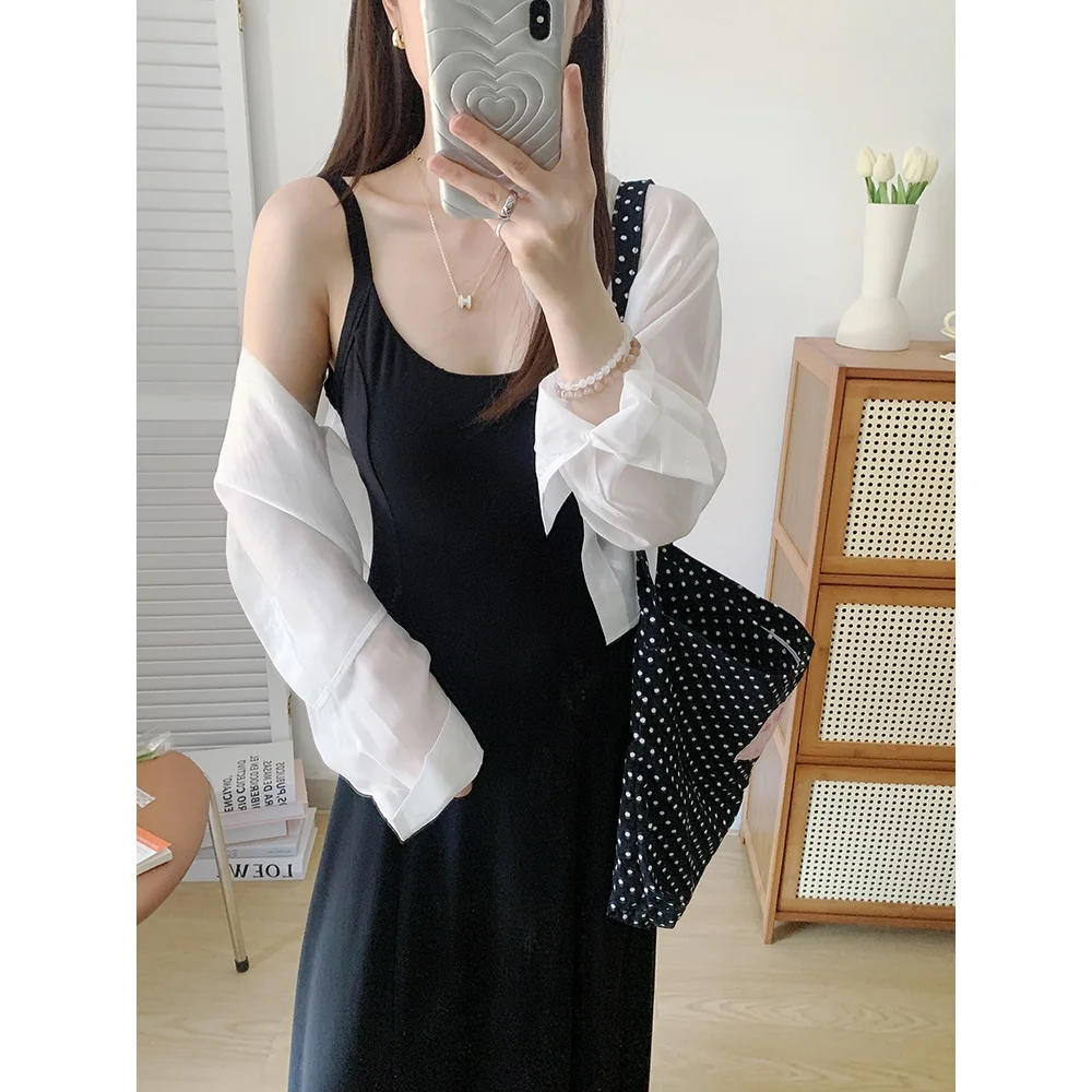 

White irt Dr Two-Piece Set UVPU Women's Summer Faion Pure Cotton Material Comfortable Fit Casual Ele Sle