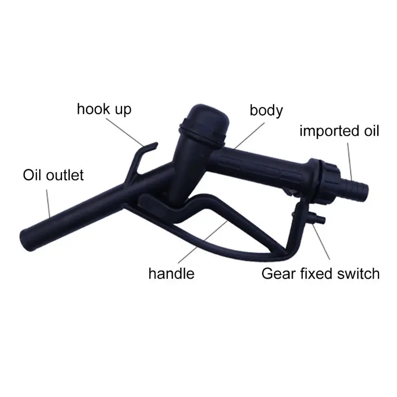 Plastik Manual Tugas Berat Pemakaian Nozzle Gun dengan Hook 25Mm/20Mm 1 "3/4" Lurus Cerat-Diesel & Bensin Nozzle, aliran Max 45L/M