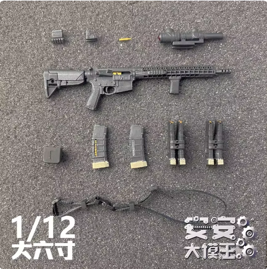 1/12 مقياس الجندي TR1 AR-15 ملحقات البندقية حقيبة الراتنج عالية الجودة لعبة مجسمة ل 6 ''عمل الشكل HASUKI الخ الجسم في الأوراق المالية