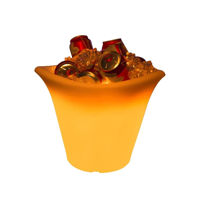 

Triangle Luminous Ice Bucket Outdoor Bar Beer Atmosphere Decorative Bucket Chilled Cocktail Red Wine Ice Bucket
