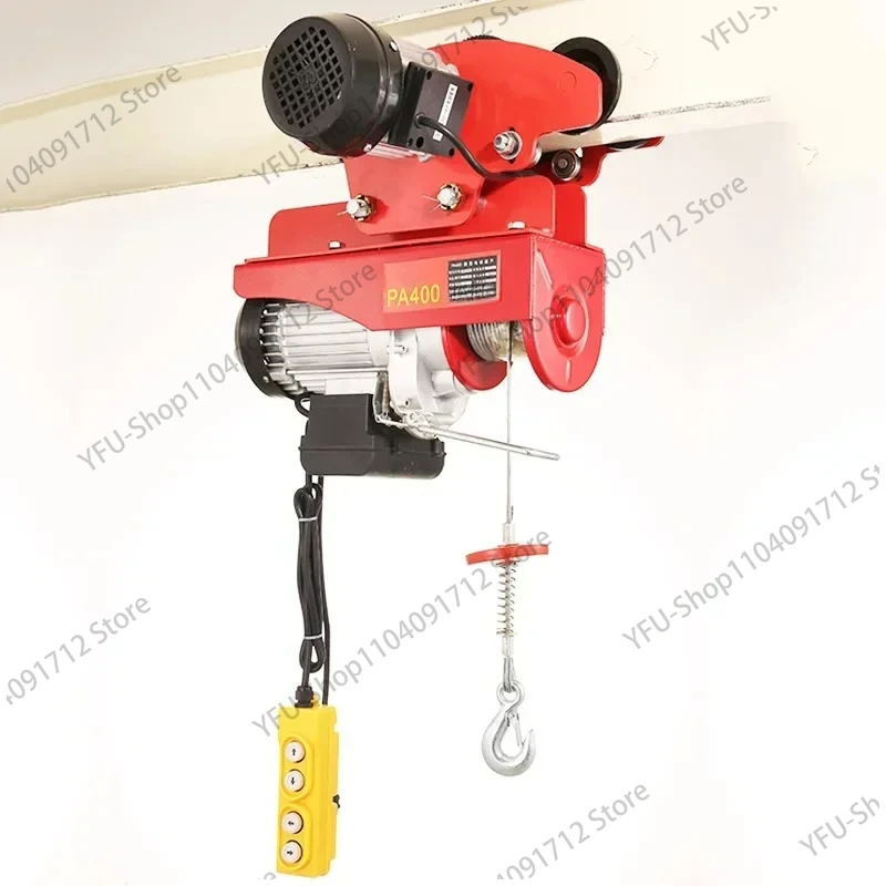 1000KG Electric Hoist with 12m Traction Rope Lifting Cranes Sliding Left Right with Pulleys Electric Power Lifting Tool for Car