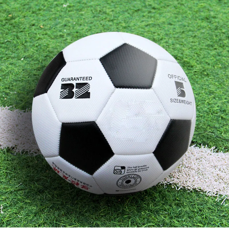 Venta al por mayor de fábrica, máquina de coser de PVC de alta calidad, tamaño 5, fútbol, entrenamiento profesional para adultos y niños, stock, personalizado