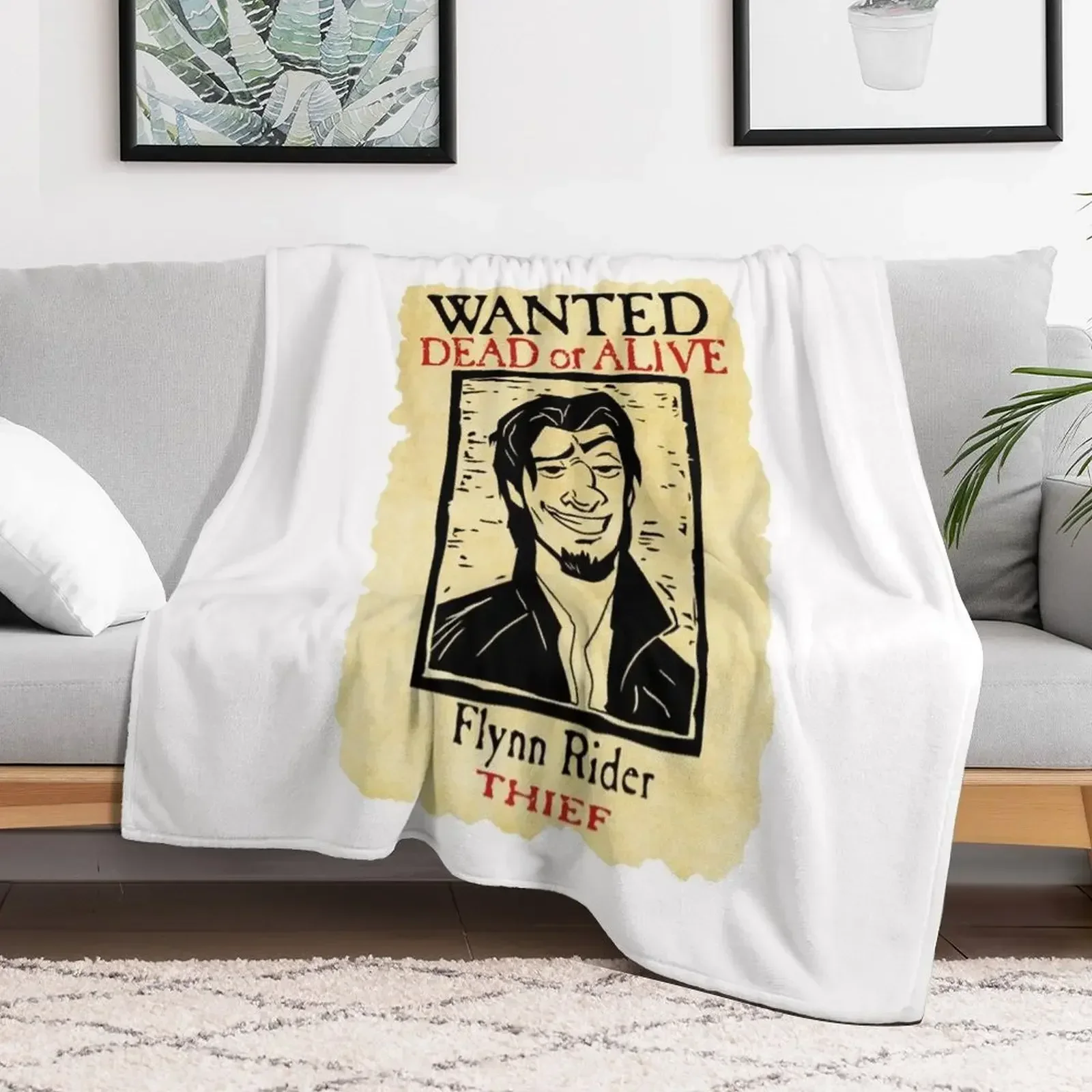 

Wanted-Flynn-Rider-Broken-Nose-Triblend Throw Blanket Soft Plush Plaid Furrys Blankets