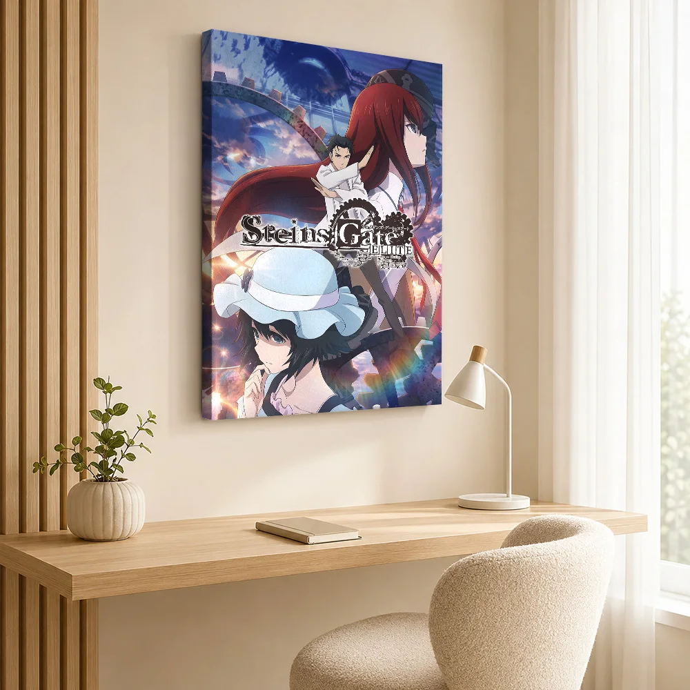 Steins;Gate Elite Video Game Shinkai Style Canvas Poster Personalized Photo Gaming Anime Wall Paintings Decoration for Bedroom