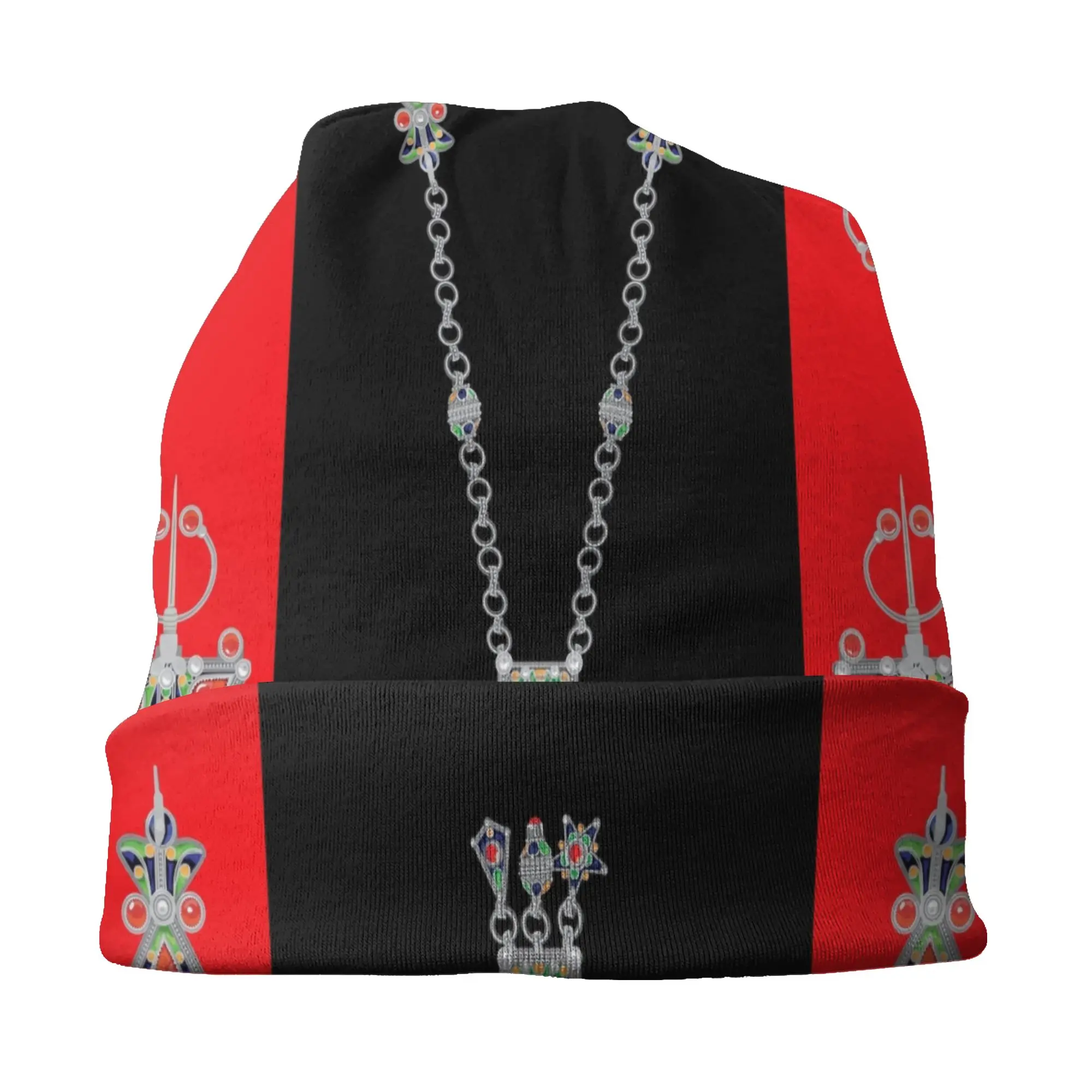 Kabyle Jewelry Amazigh Style Bonnet Hat Knit Hats Men Women Hip Hop Unisex Adult Africa Ethnic Warm Winter Skullies Beanies Caps