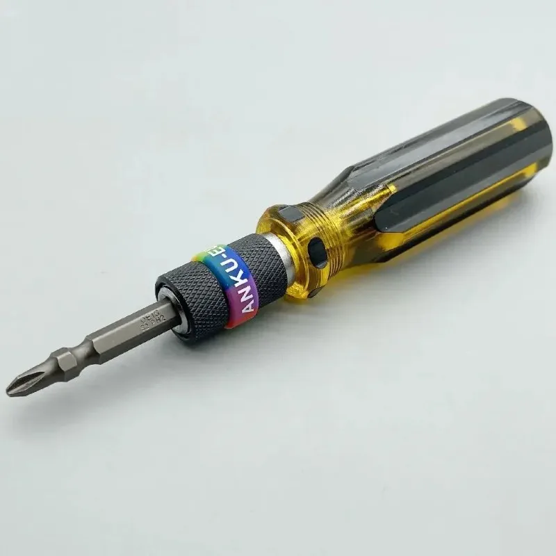 Everbright Store Multi-purpose Screwdriver 6.35 Double Head Screwdriver Cross One Screwdriver Wrench 6.35 Batch Handle