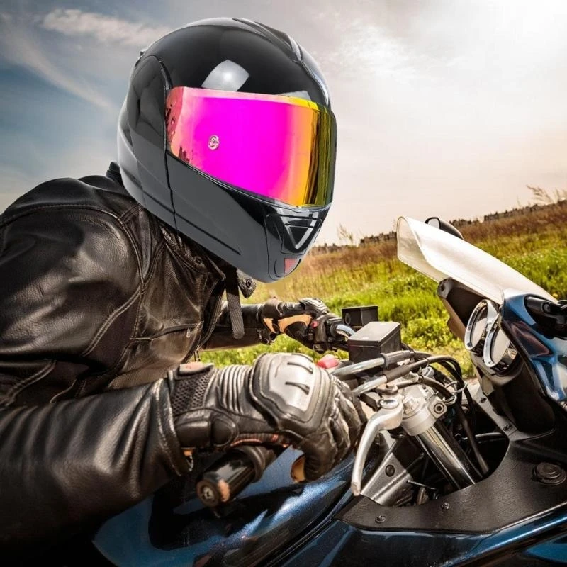 Ciclisti pattinatori caschi motociclistici per lenti faccia rapida cambio rapido per soman giorno usa x37f