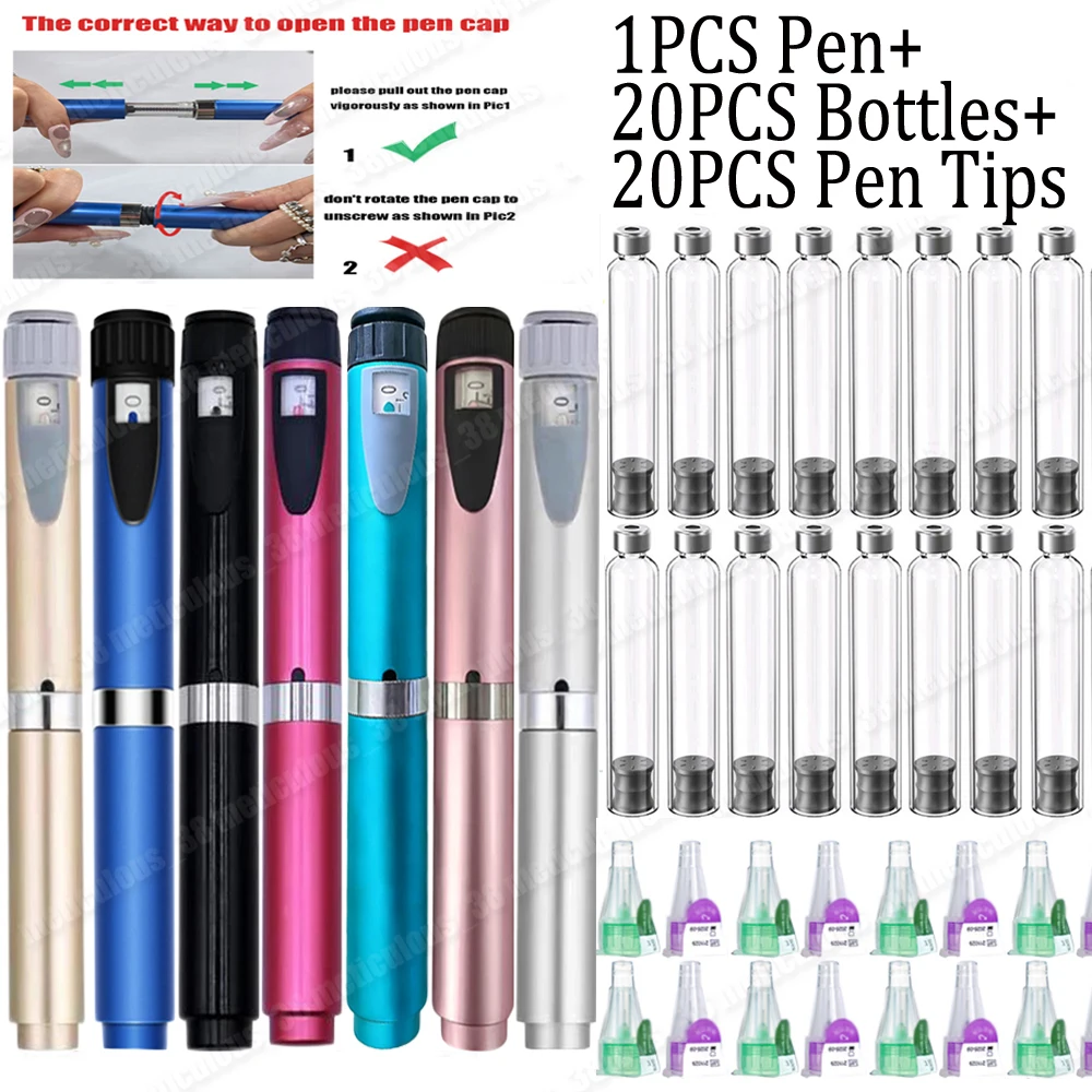 

Magic Pen Tattoo Pen 20PCS Disposable 3ml Empty Cassette Bottle Cartridges Kit for Lilly Insulin Pen Medical Aesthetics