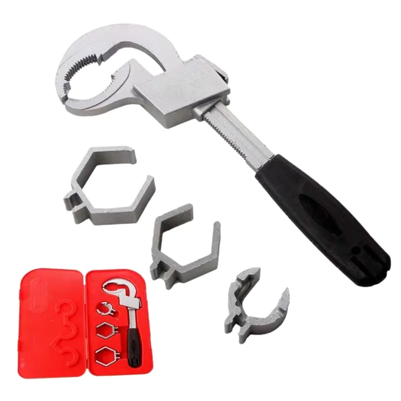 F-3C Universal Adjustable Double-Ended Wrench, Multifunctional Bathroom Wrench for Water Pipe Repair & Home Accessories