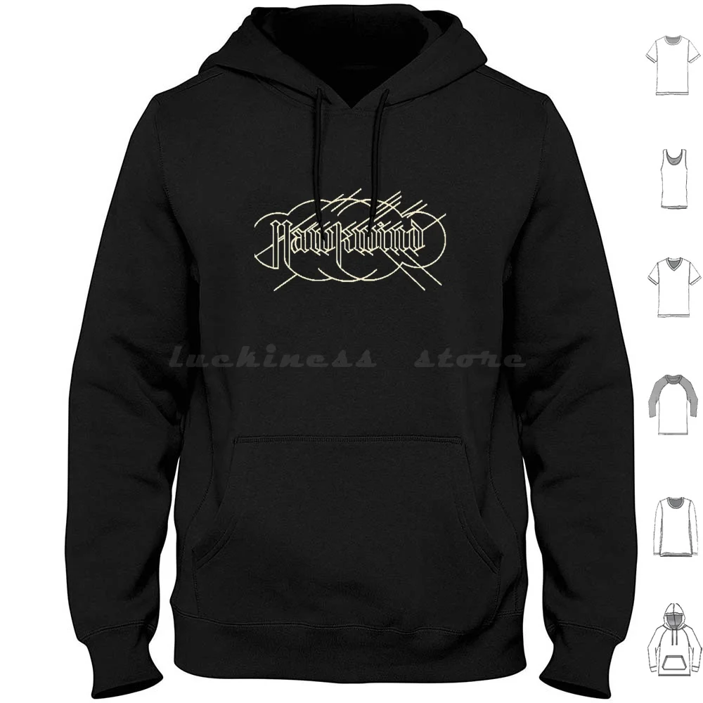 Hawkwind Logo Hoodie Cotton Long Sleeve Hawkwind Band Progressive Space Music Hawkwind Band Prog Psychedelic Dave