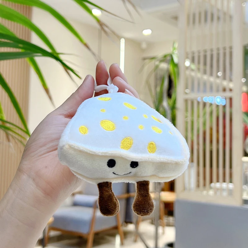 Cute Cheese Cream Cheese Doll Plush Pendant Lovely Plush Animal Keychain For Women Girl Versatile Bag Charm Birthday Gift