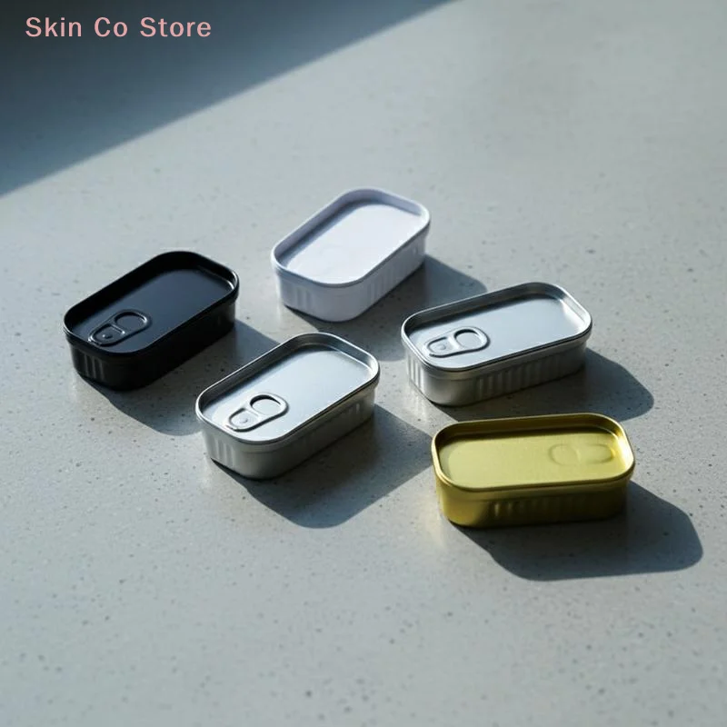 [CO]Tinplate Mini Metal Material Pill Box Creative Sardine Can Shaped Storage Box Portable Jewelry Portable Tin Boxes[CO]