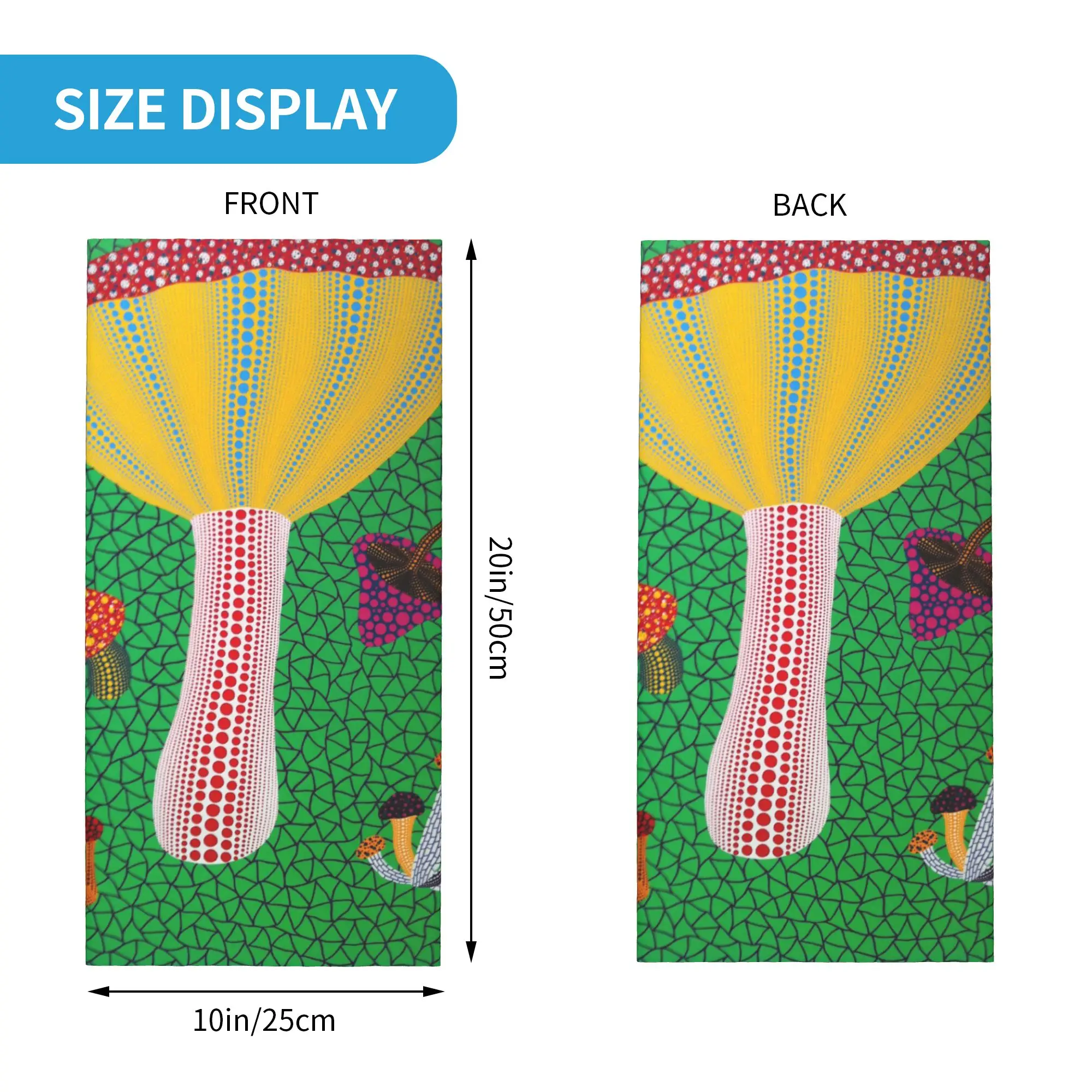 Yayoi Kusama Pumpkin Classic Artists Neck Gaiter Women Men Windproof Winter  Bandana Scarf for Ski