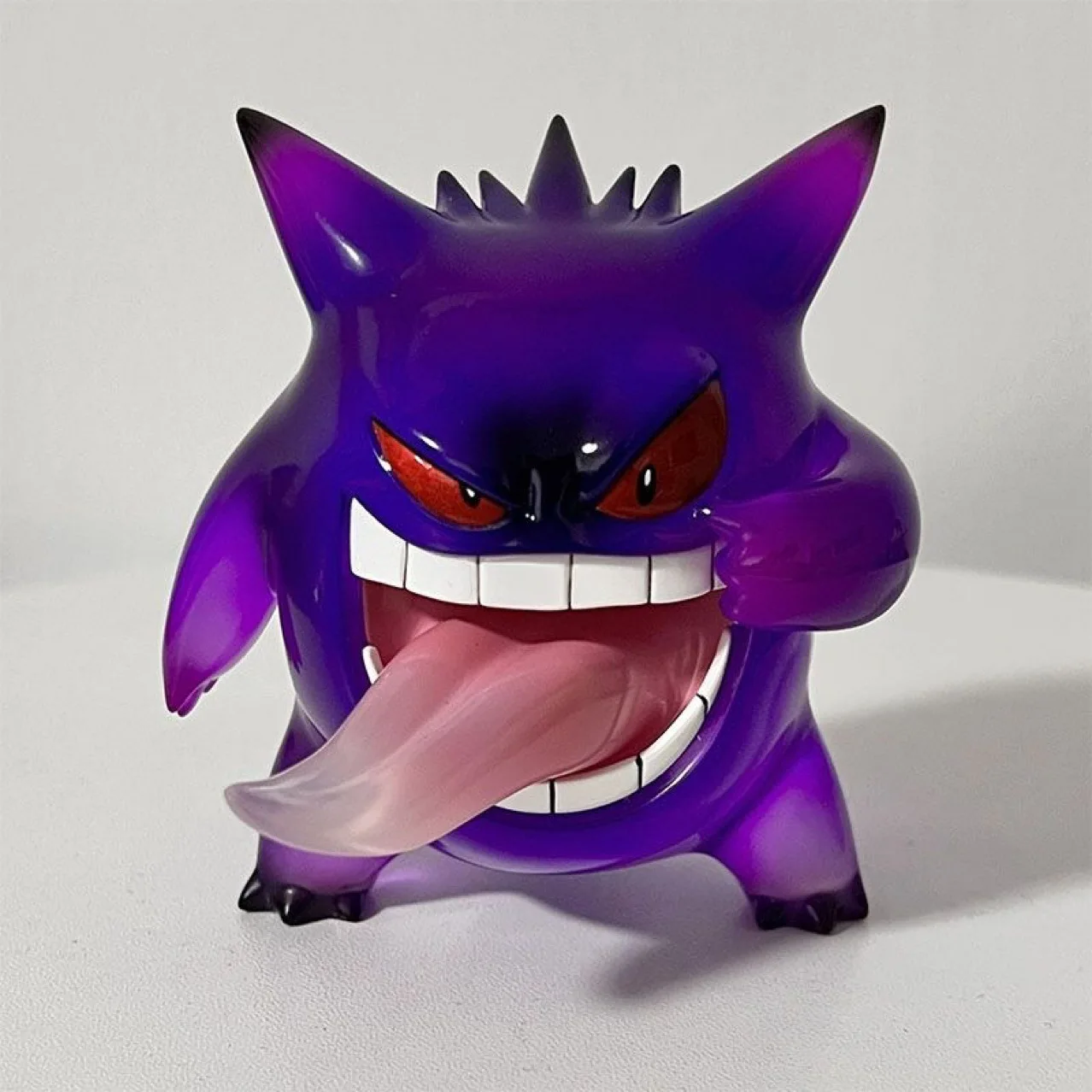 Pokémon Tongue Sticking Out Geng Ghost Model Pokémon Pet Small Anime Ornament Figure Purple