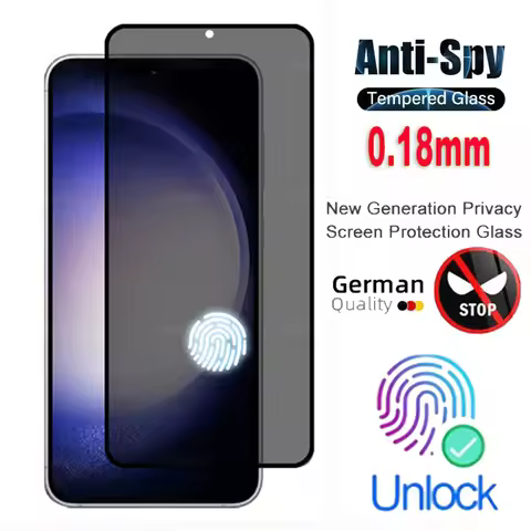 1-3Pcs Unlocking Privacy Anti Spy Tempered Glass For Samsung Galaxy S25 Edge S24 Ultra S23 S22 S21 Plus Note 20 Screen Protector