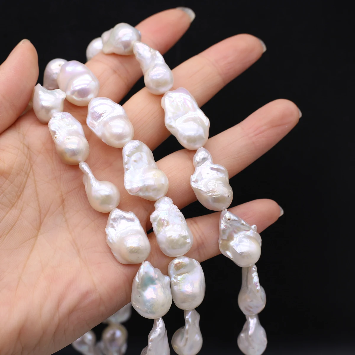 

AAAAA 15-20mm Baroque Tail Beads High Quality Natural Freshwater Pearl Loose Beads for Jewelry Making DIY Necklace Accessories