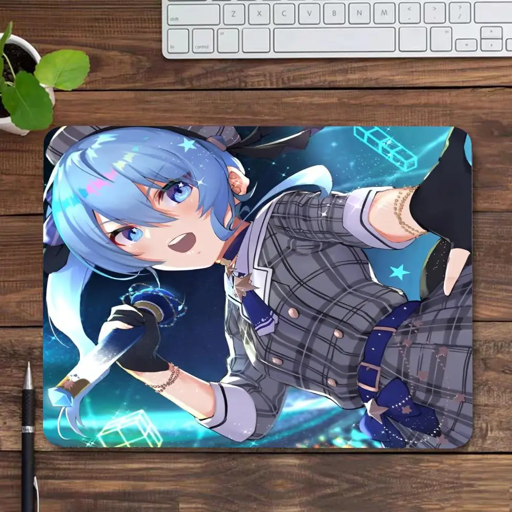 Game H-Hoshimachi Suisei Mouse Pad Ultrafine Surface Gaming Accessories Keyboard Pads Gamer Mouse Mat Rubber Desk Mat