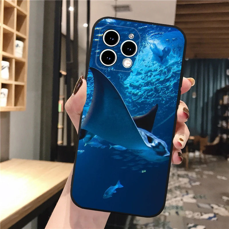 Manta Ray Sea Creature Phone Case For iphone 17 Pro Max Air 16 15 14 13 Pro Max 15 16 Pro 15Plus Shell