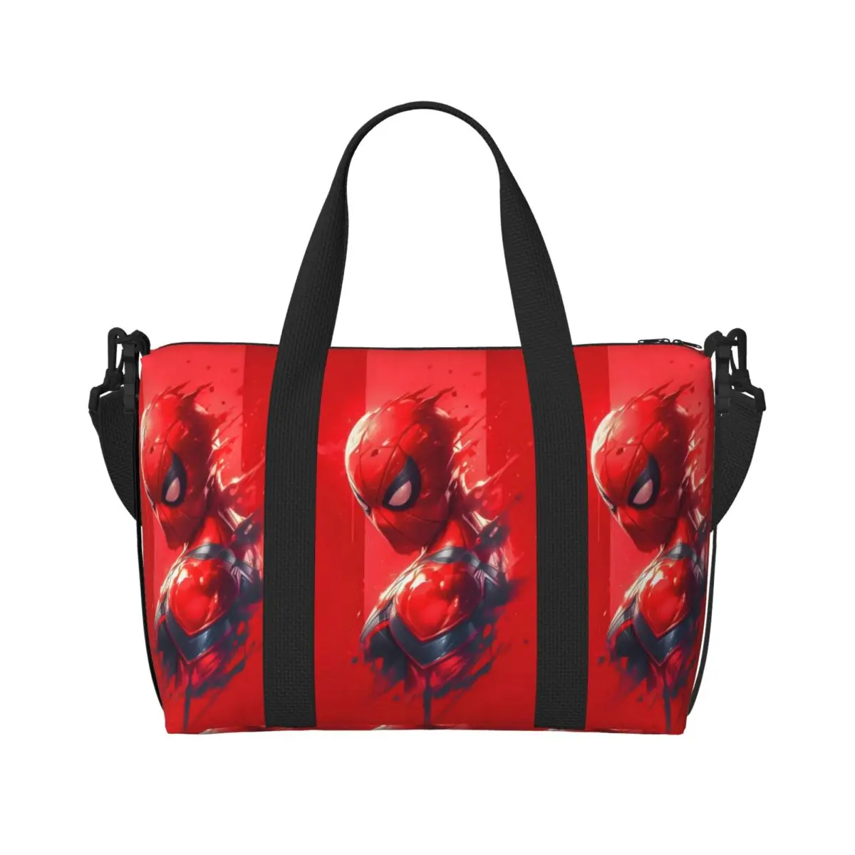 

Custom Spiderman Anime Hero Tote Bag for Women Large Capacity Cartoon Printing Gym Beach Travel Bags