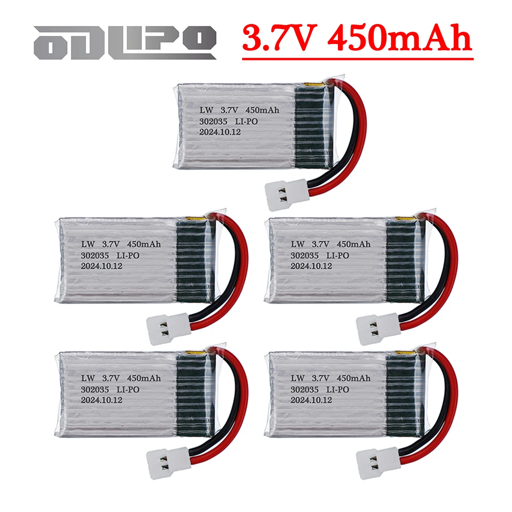 3.7V 450mAh Lipo Battery 802035 for X4 H107 H31 KY101 E33C E33 U816A V252 H6C RC Quadcopter Drone Spare Parts