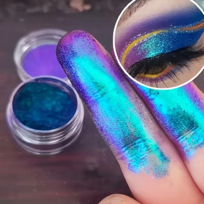 توفر تزيين الجسم المشرق وظلال العيون الوردية اللامعة باللون الأزرق #1