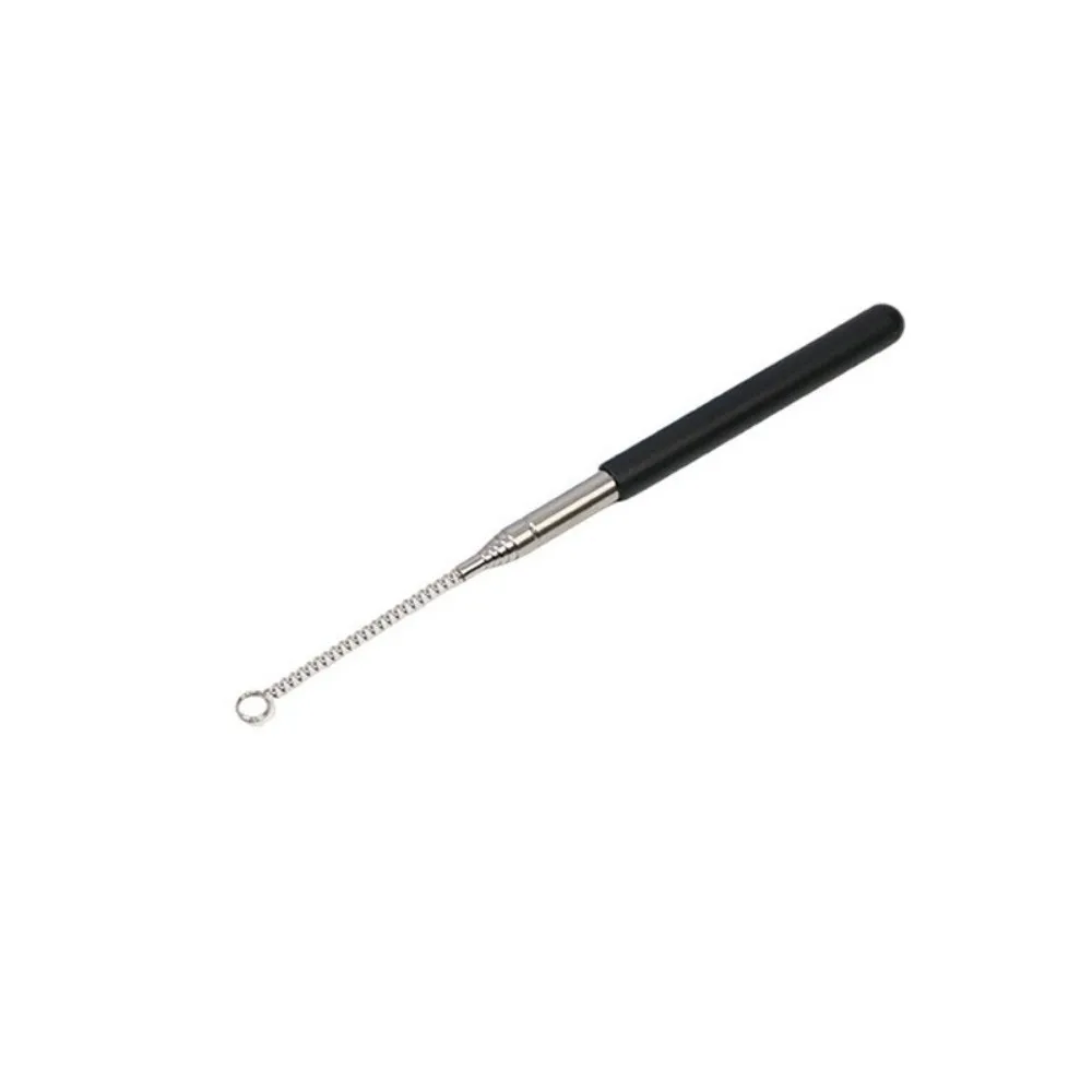 Stainless Steel Cat Teaser Wand Replaceable Head Retractable Retractable Cat Teaser Wand Interactive Cat Indoor/Outdoor