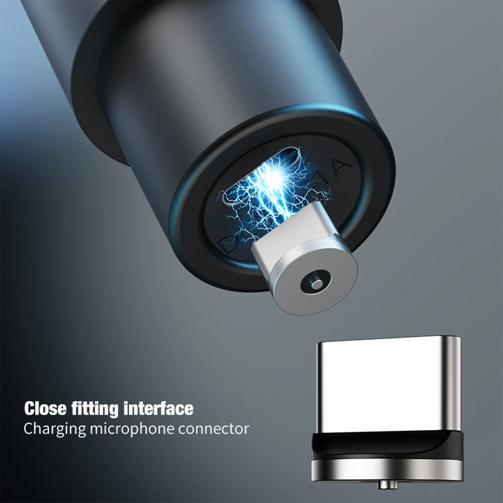 محطة شحن ميكروفون مغناطيسي لاسلكي 2 شاحن ميكروفون عالمي محمول لسطح المكتب حامل شحن ذكي موفر للطاقة التوصيل والتشغيل #5
