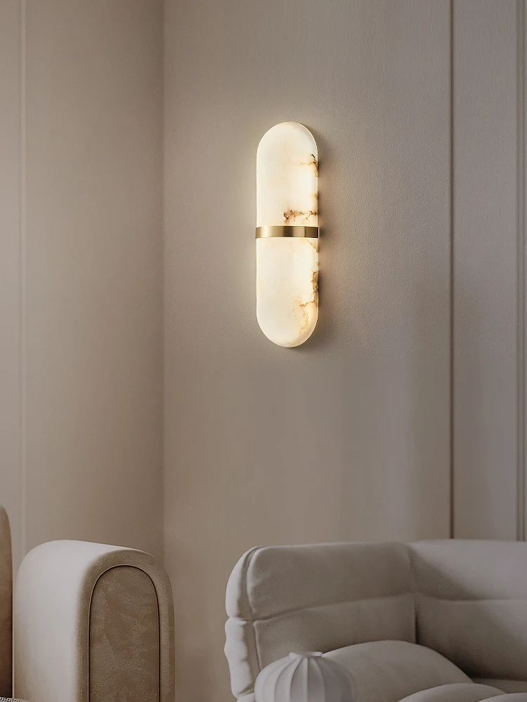 ضوء الجدار الرخام لغرفة المعيشة ، مصباح النحاس في الأماكن المغلقة ، الشمعدان السرير ، الإضاءة لاعبا اساسيا ، الديكور ، ديكور المنزل #2