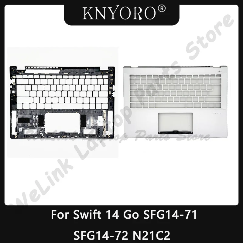 Original New Replace Case For Acer Swift 14 Go SFG14-71 SFG14-72 N21C2 Laptop Palmrest Upper Top Case Cover Silvery AM7HX000901