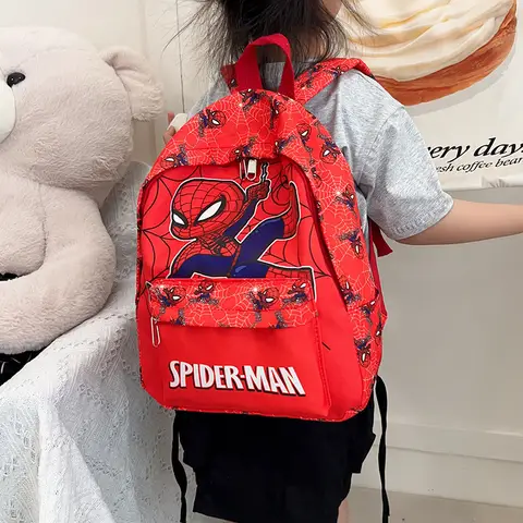 Hot Spider Man Fashion Anime Children's Backpack Anime Cute Backpack Anime Backpack Kindergarten Leisure Birthday Gift