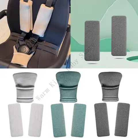 Soft Thicken Baby Safety Car Belt Cushion Pads Universal Baby Stroller Shoulder Strap Covers Crotch Pad Seat Belt Harness Cover