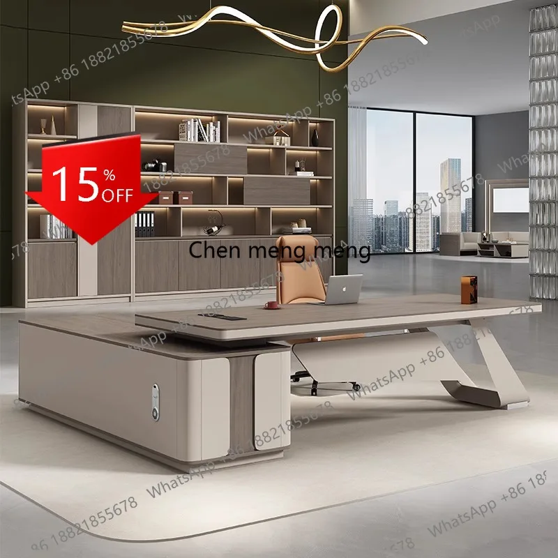 

A139 Lshaped Organizers Office Desk Luxury Reception Space Saving Shelves Office Desk Storage Meuble Bureau Chinese Style Furnit