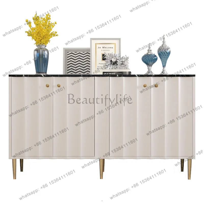 

Light luxury dining side cabinet, living room storage against the wall, door partition decorative screen cabinet