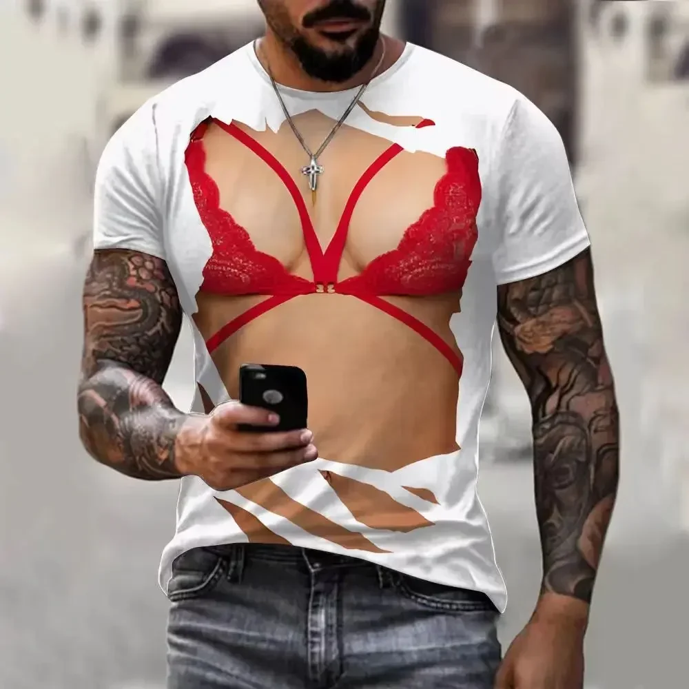 

Summer Hot Ideas Sexy T-shirt Short Sleeve Men Tees Graphic T Shirts 3D Print Streetwear Stylish O-neck Harajuku Men Clothing
