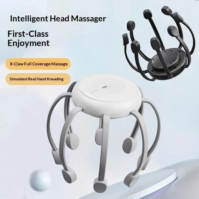 Hot Electric Scalp Massager Head Massage Machine Intelligent Vibrating Stress Relax With 5 Modes 360 Degree Hair Massager