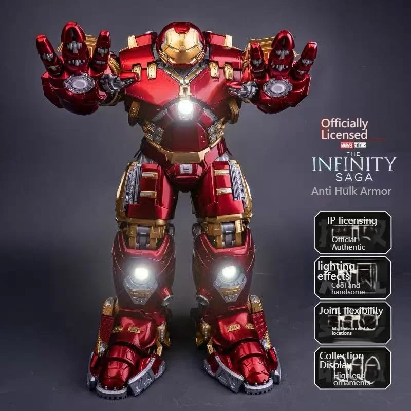 

Fondjoy Marvel Anti-Hulk Armor Сборная игрушка Модель персонажа из фильма 18-дюймовые фигурки светодиодов может излучать свет Модель подарок для мальчика