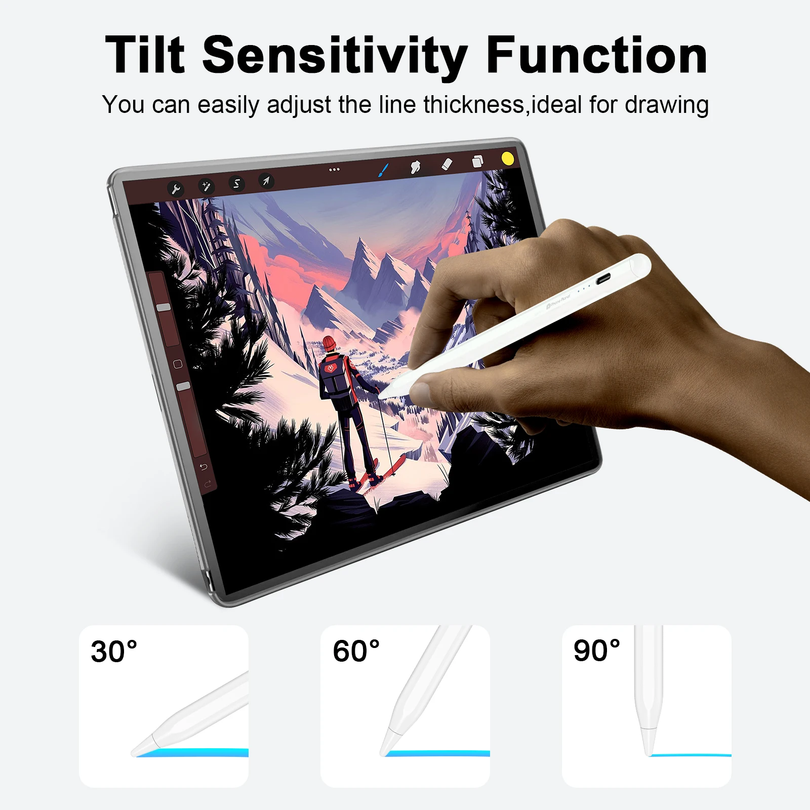 New Original Customization Tab Stylus Pen For Apple and Android system products Magnetic Phone Stylus Touch Pen Smart Chip Light