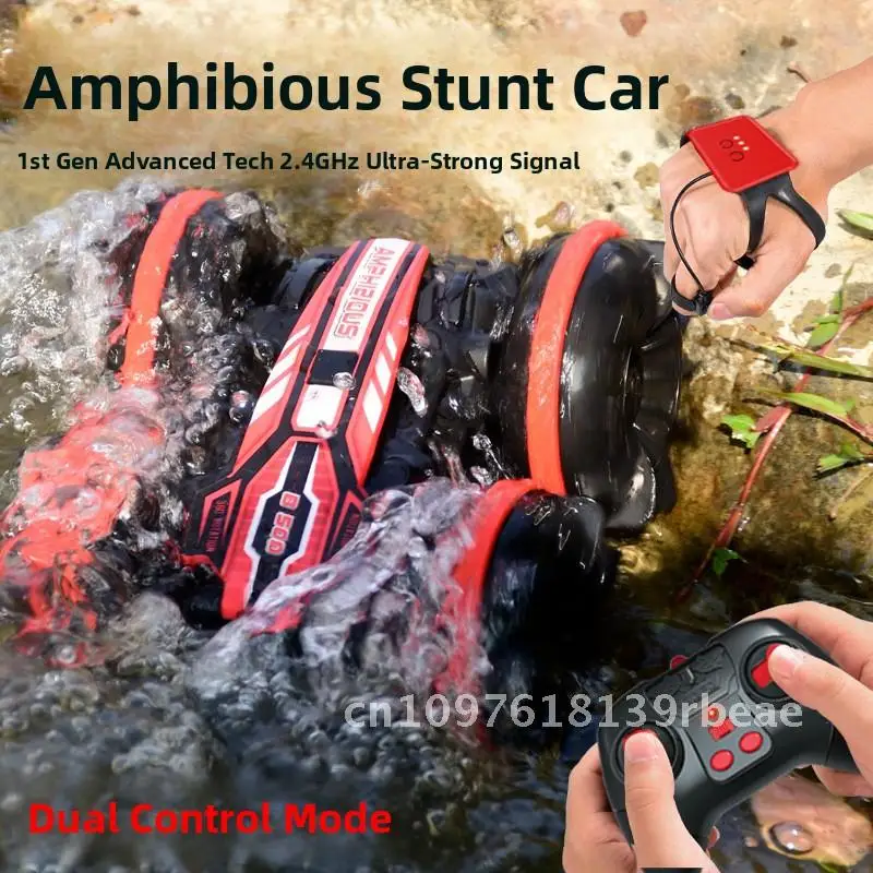 Veicolo fuoristrada a quattro ruote motrici con telecomando anfibio elettrico con rilevamento dei gesti per giocattoli per ragazzi e bambini