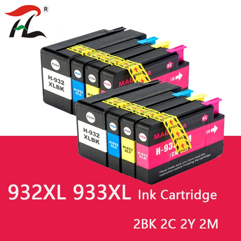 2set 932XL 933 for HP932 933XL replacement Ink Cartridge for HP 932 933 Officejet 6100 6600 6700 7110 7610 7612 Printer