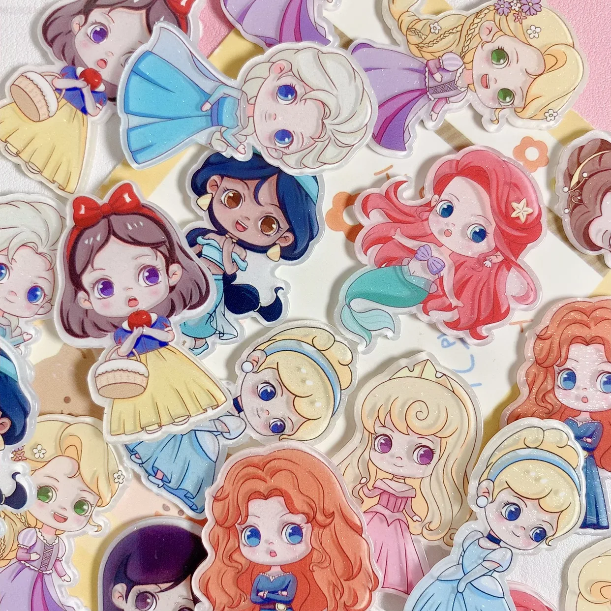 

Disney Snow White Cute Cartoon Acrylic Patch Handmade Diy Hairpin Mobile Case Refrigerator Patch Patch Brooch Accessories