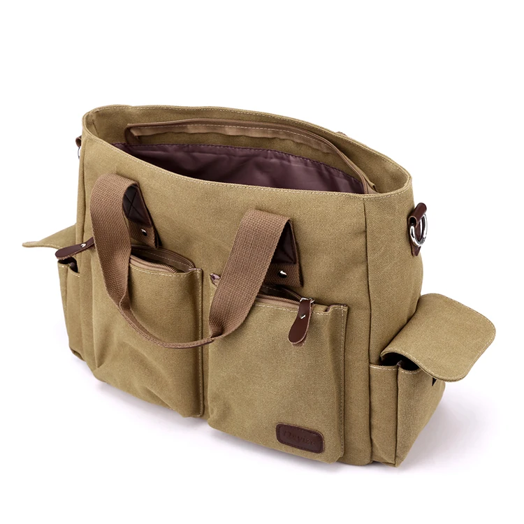 Canvas Retro Umhängetasche, Handtasche für Pendler, Schultertasche, Arbeitstasche, Handtasche mit großem Fassungsvermögen – Detail 6