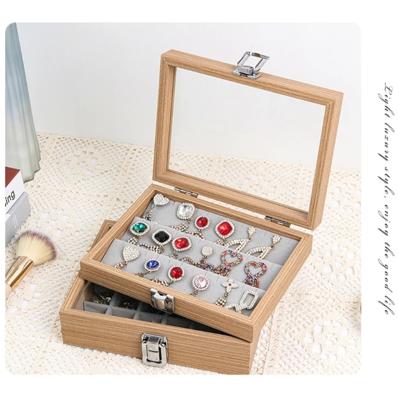 

G7NC Jewelly Box для женского ожерелья для кольца корпус с пылеистойкой крышкой