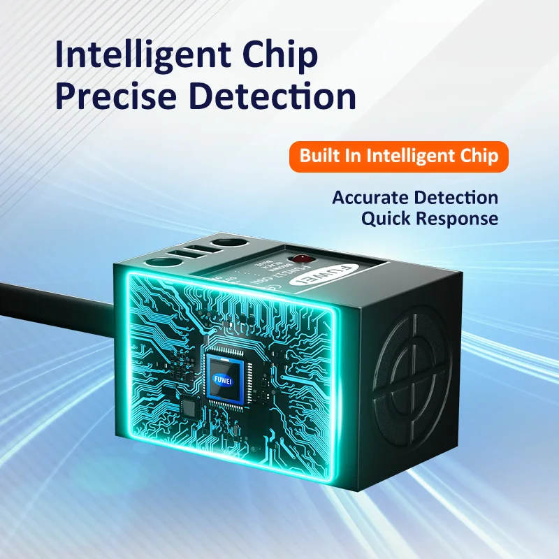 FSNS17Square Shape Inductive Proximity Switch Series Limit Three Wire DC 24V Metal Induction Waterproof Oil Resistant Sensor