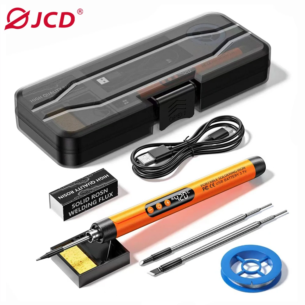 

USB Soldering iron portable Set type-C interface 800mAh/1000mAh battery LED display Adjustable temperature Welding DIY Tools Kit