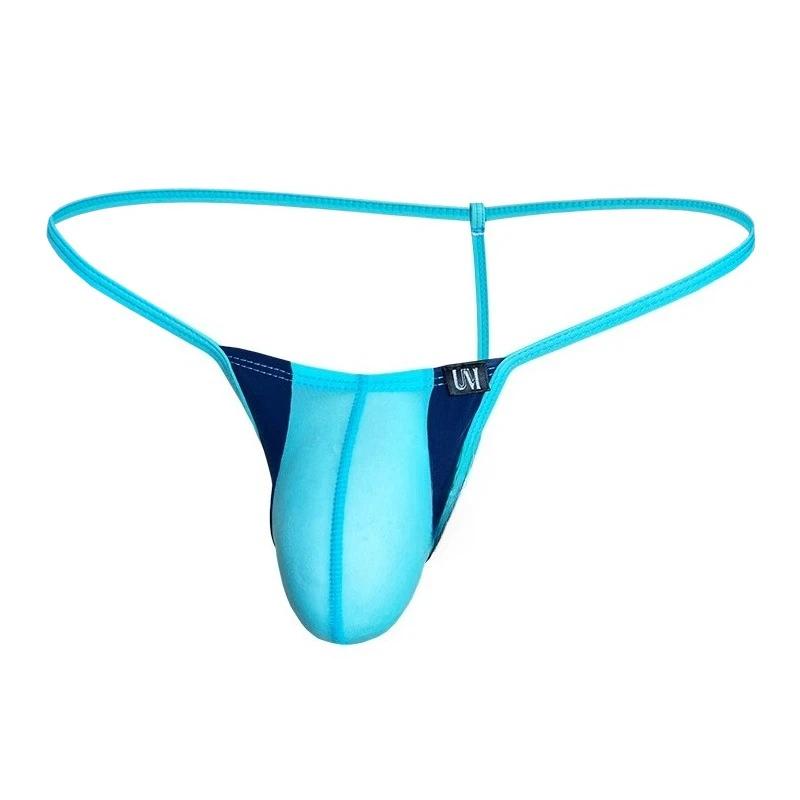 

Men Ice Silk Push-Up Pouch Thong Low Waist Sexy T-Back Underwear W109